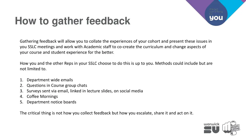 how to gather feedback