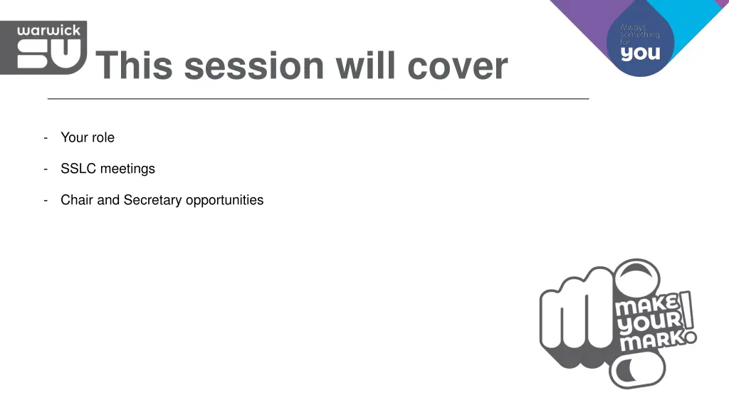 this session will cover