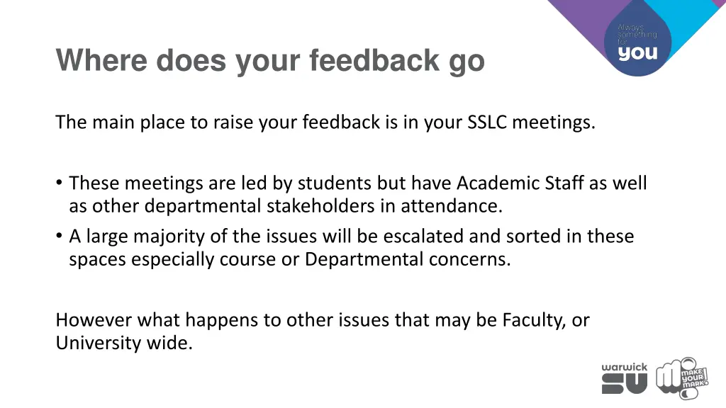 where does your feedback go