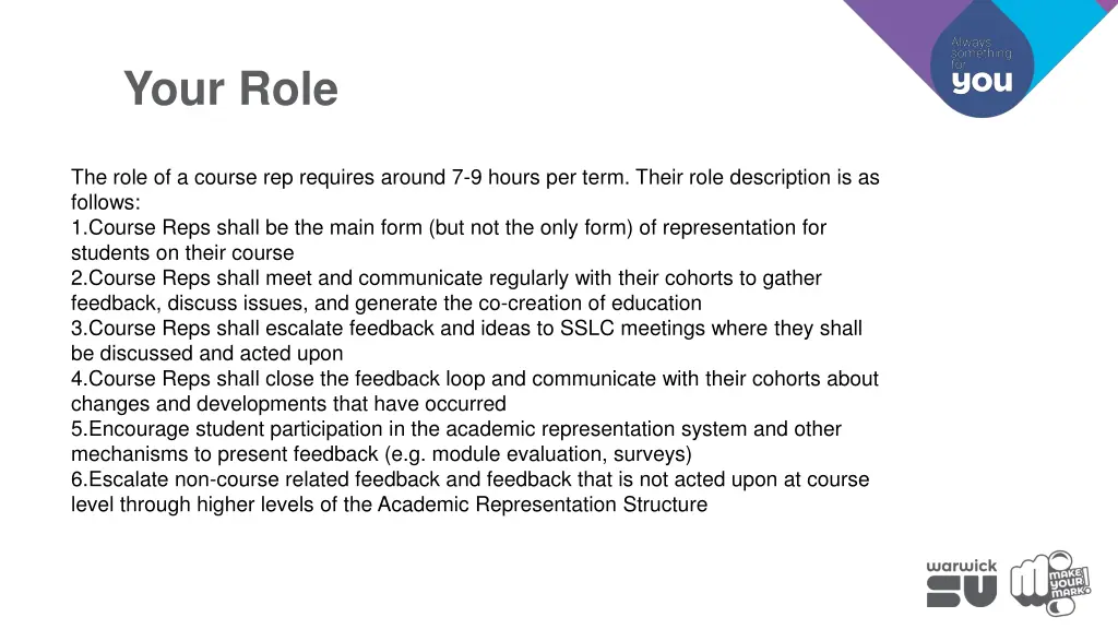 your role