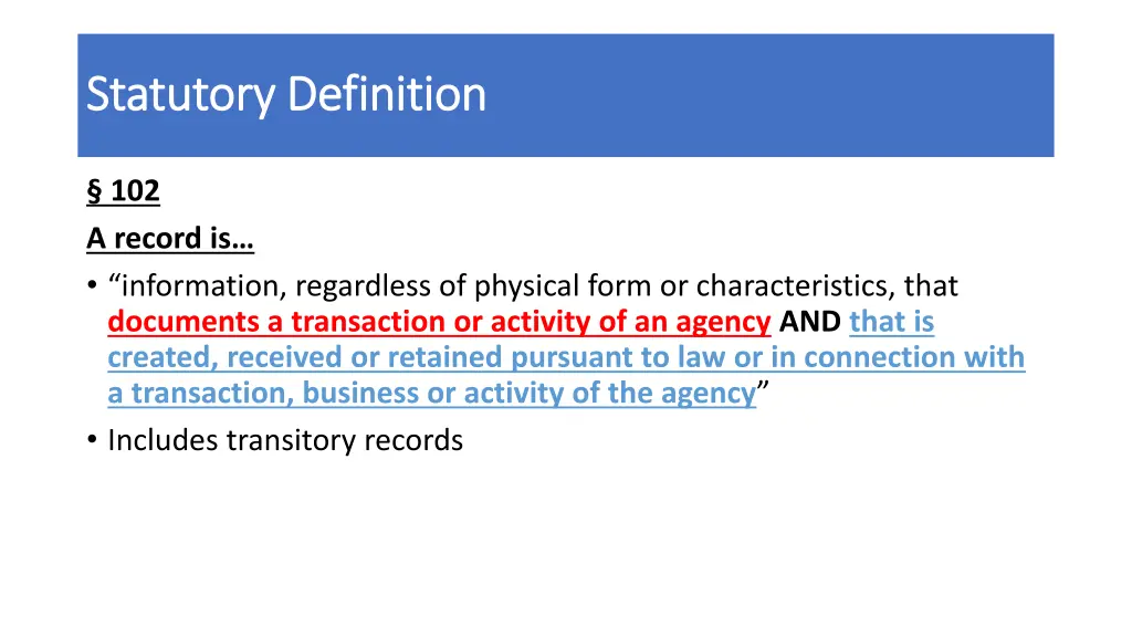 statutory definition statutory definition