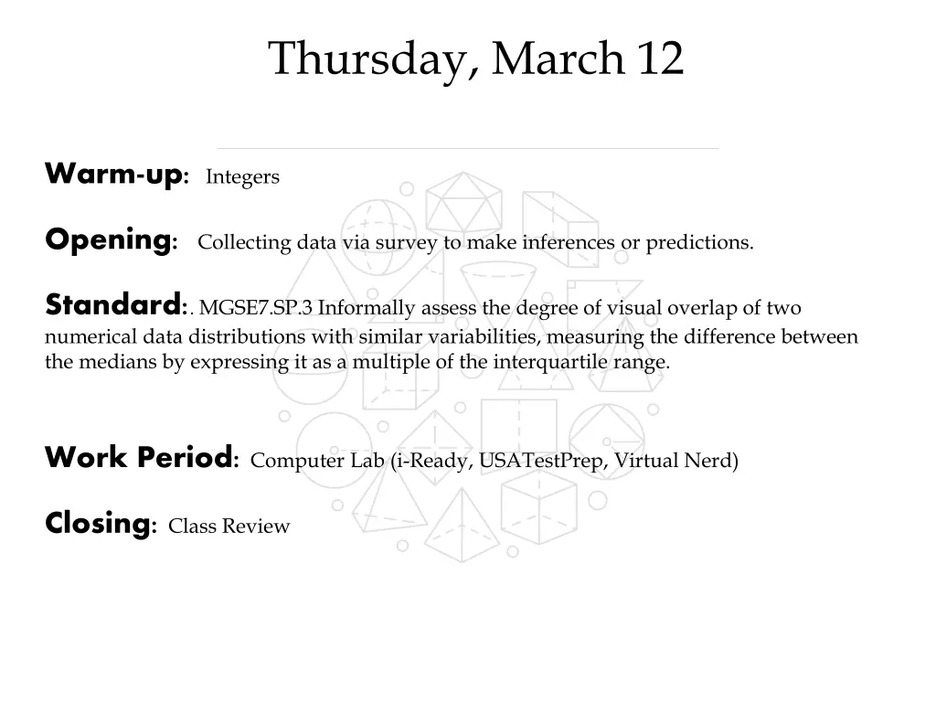 thursday march 12