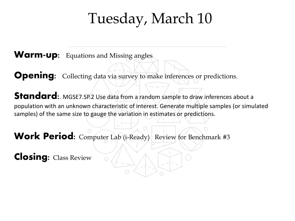 tuesday march 10