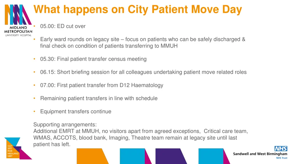 what happens on city patient move day