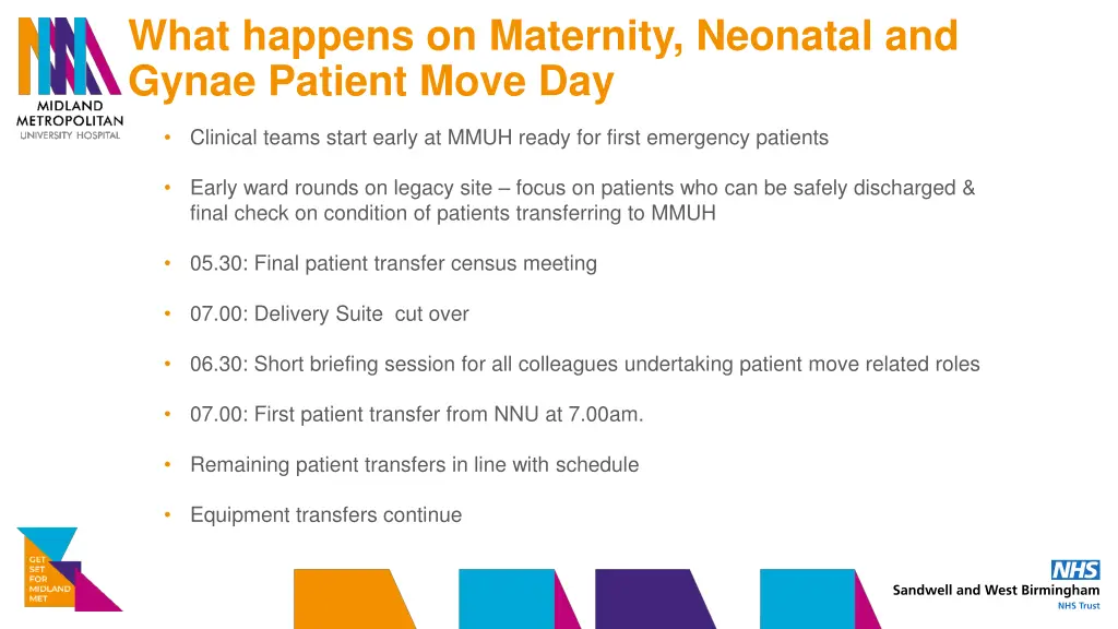 what happens on maternity neonatal and gynae