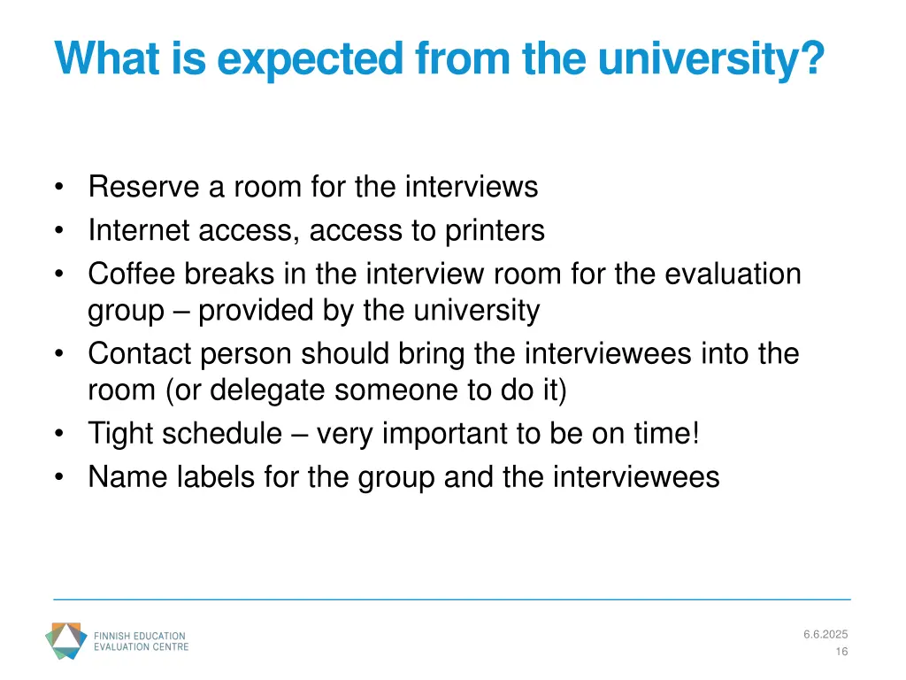 what is expected from the university
