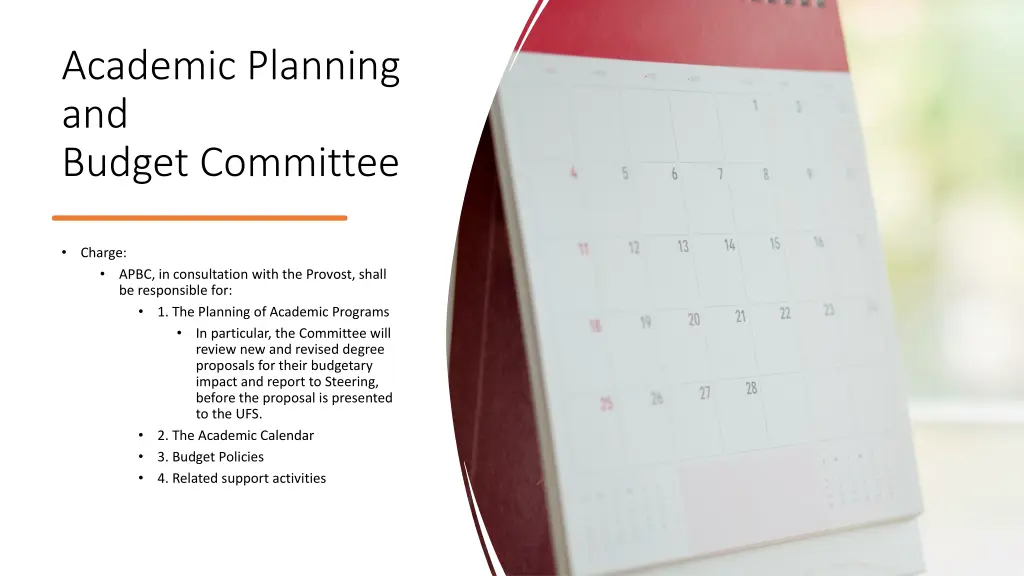 academic planning and budget committee