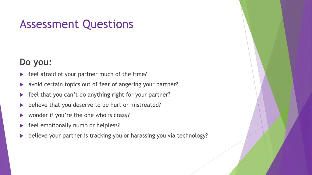 assessment questions