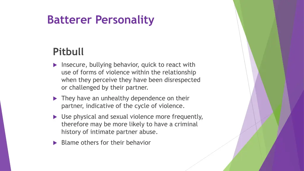 batterer personality