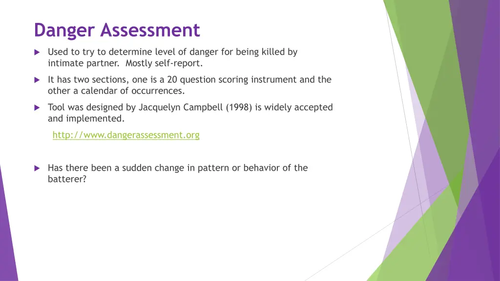 danger assessment