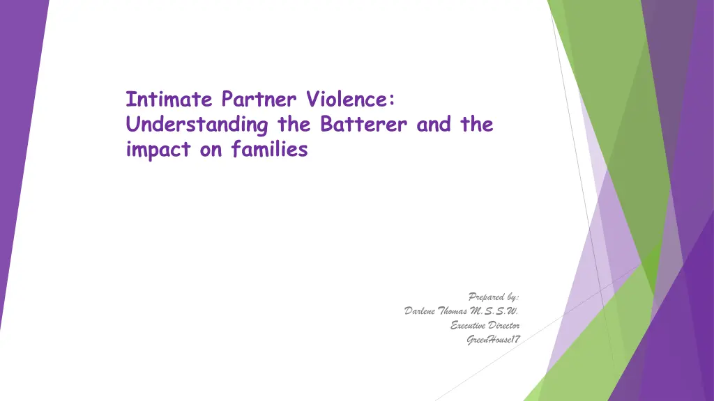 intimate partner violence understanding