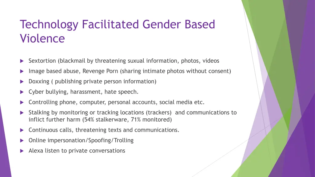 technology facilitated gender based violence