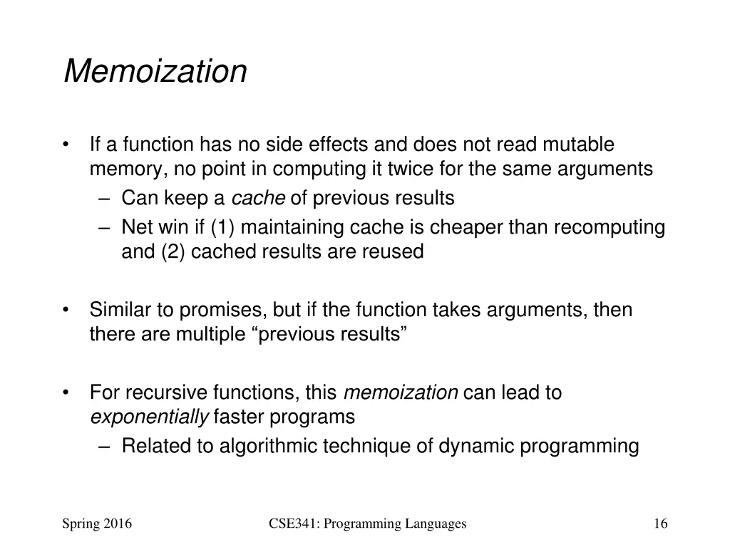 memoization