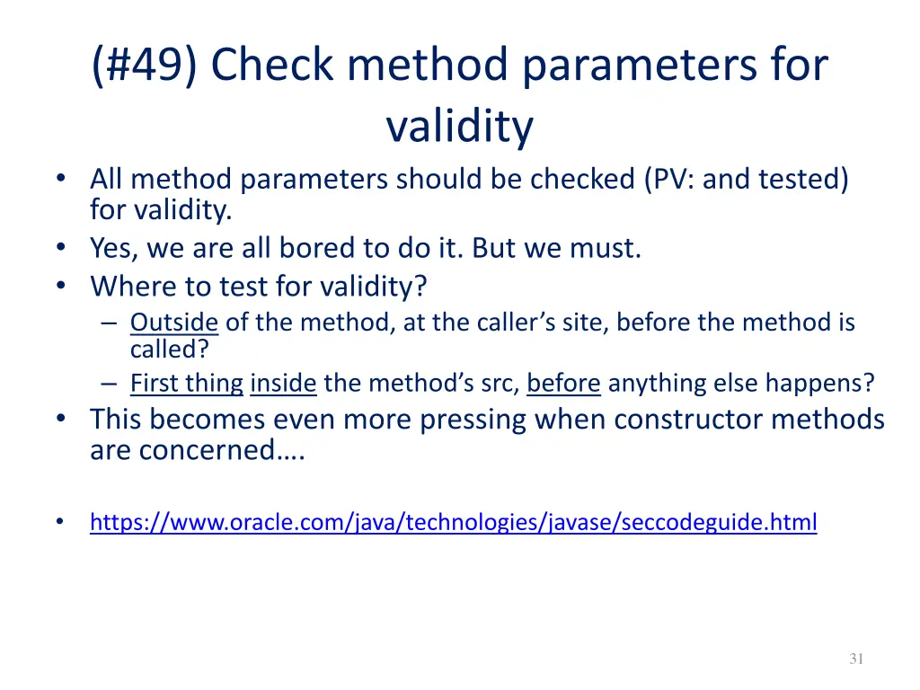 49 check method parameters for validity