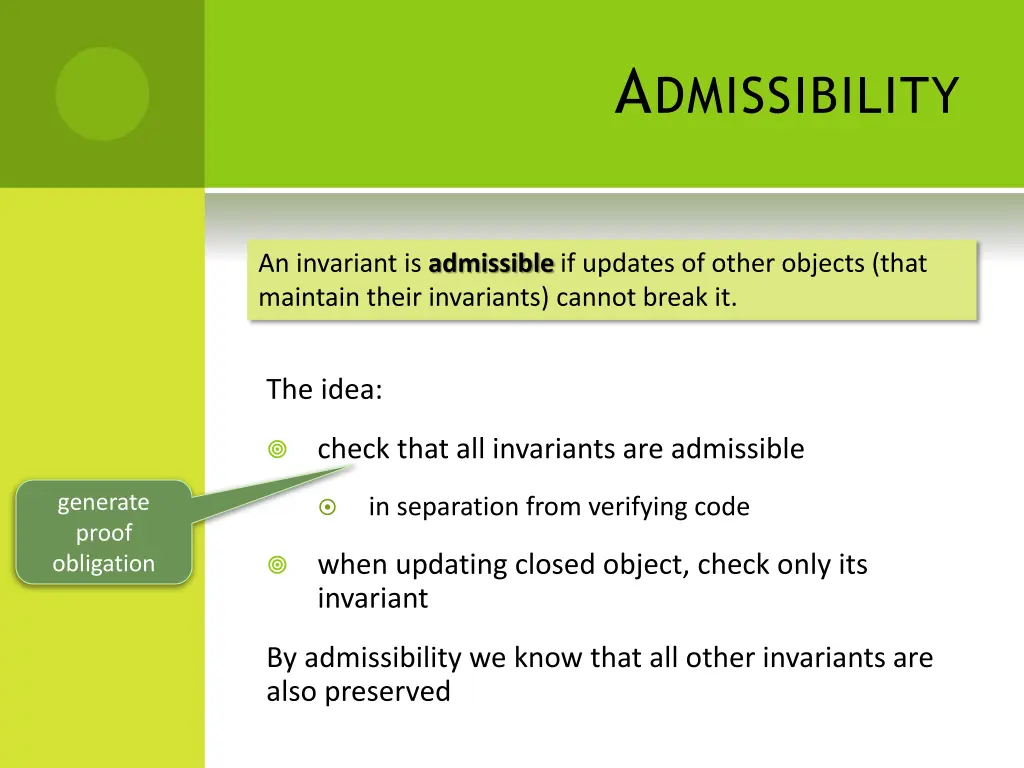 a dmissibility