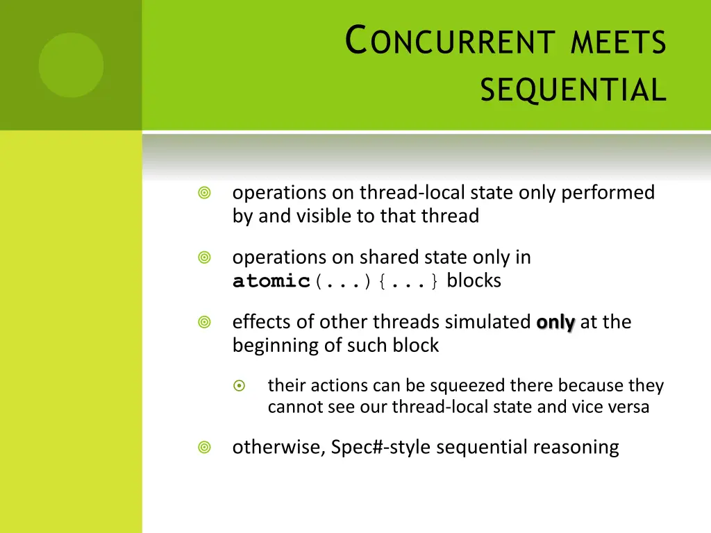 c oncurrent meets sequential