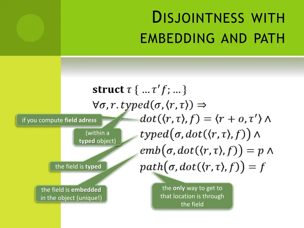 d isjointness with embedding and path