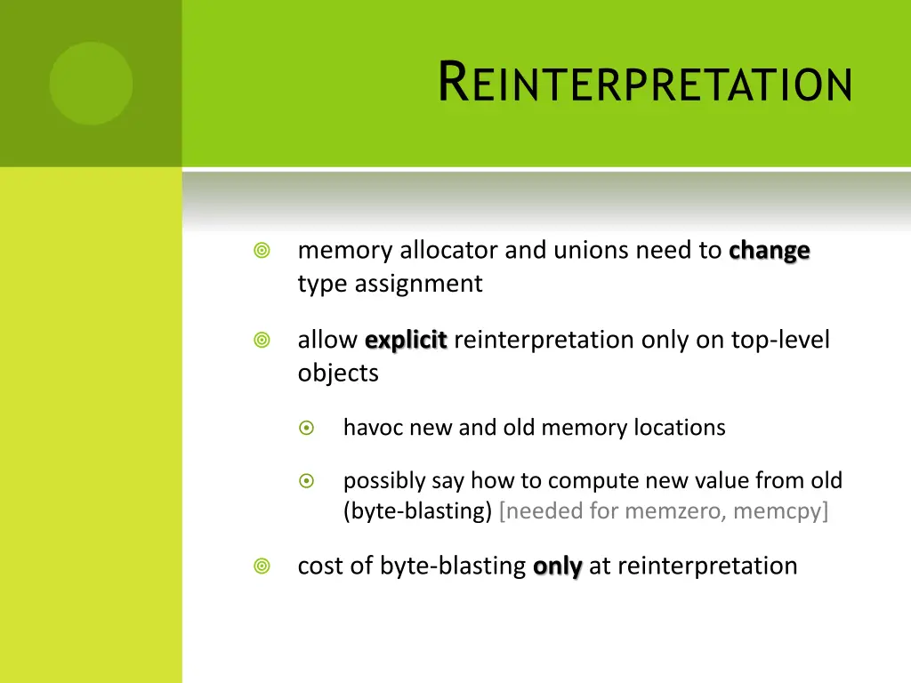 r einterpretation