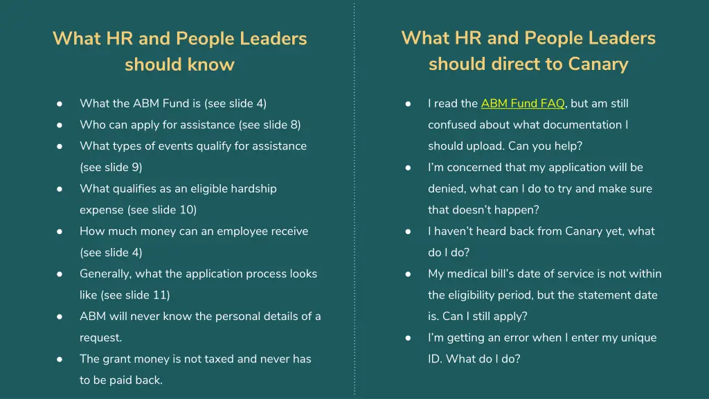 what hr and people leaders should direct to canary