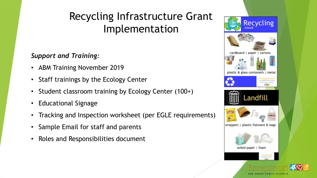 recycling infrastructure grant implementation 1