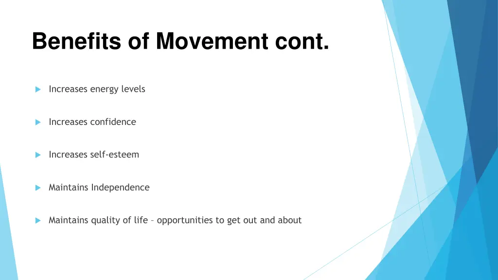 benefits of movement cont 1