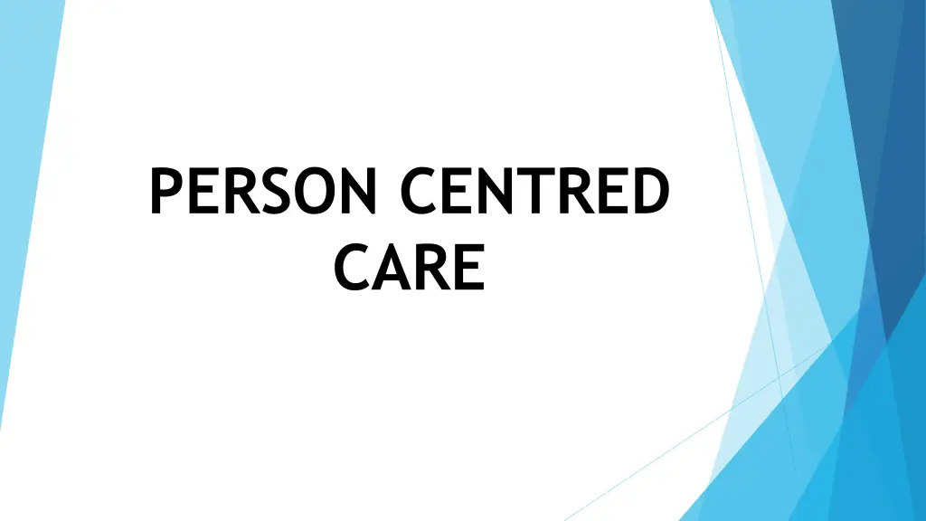 person centred care