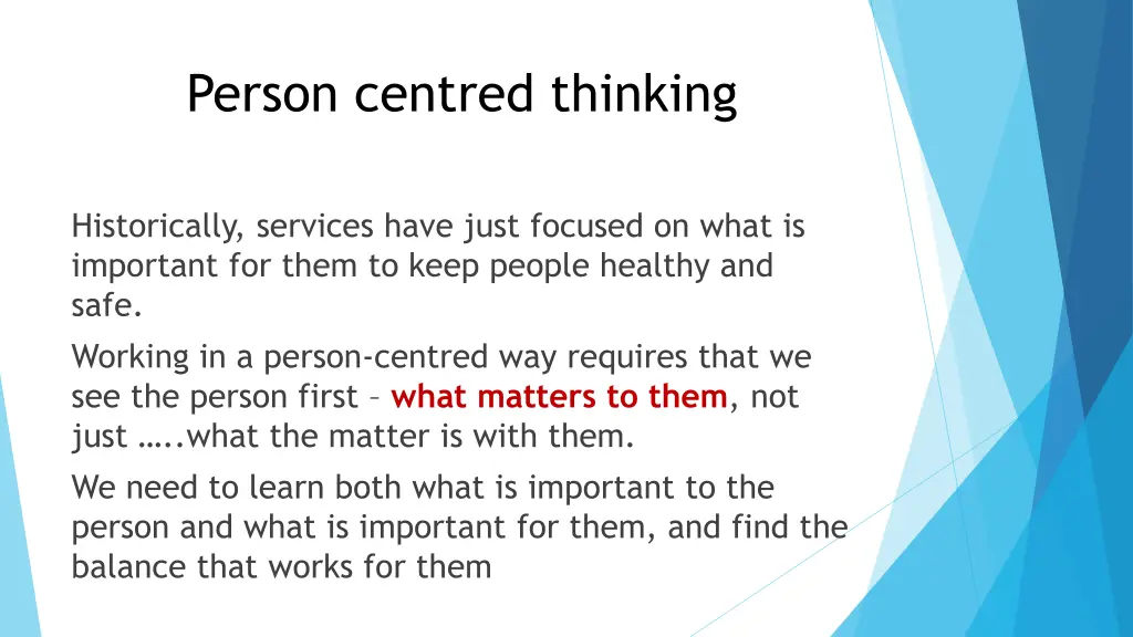 person centred thinking