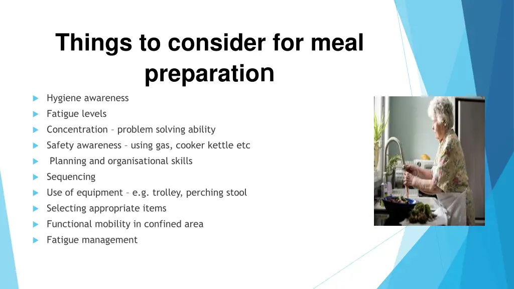 things to consider for meal preparatio n