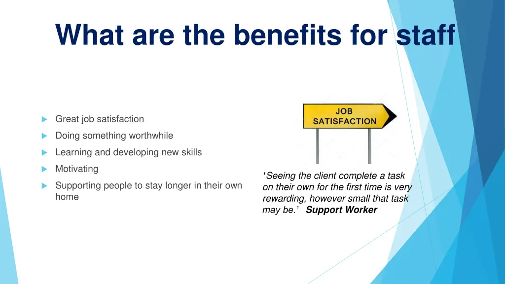 what are the benefits for staff