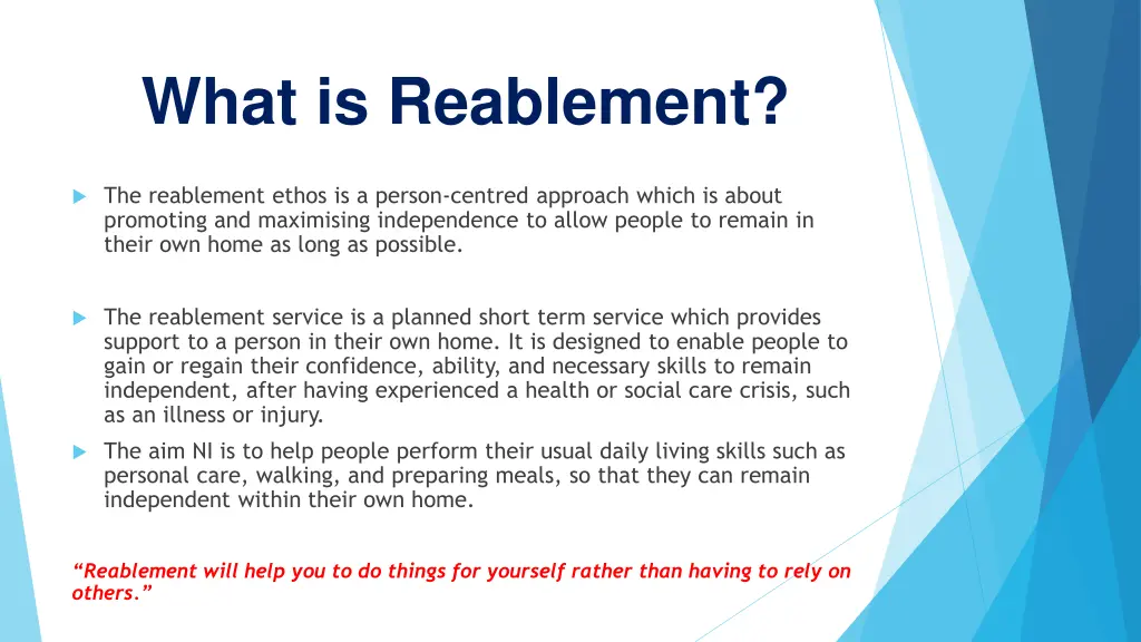 what is reablement