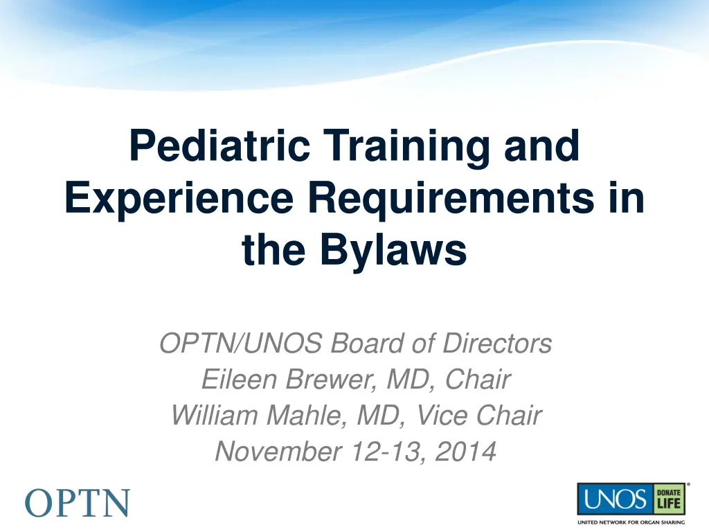pediatric training and experience requirements