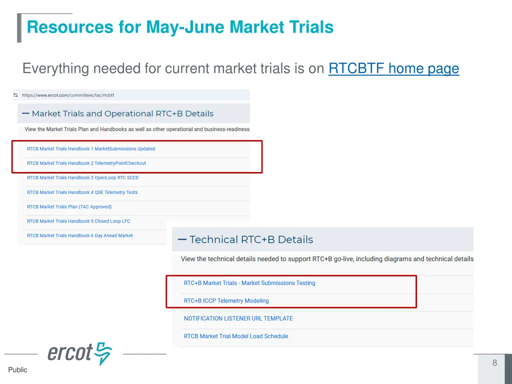 resources for may june market trials