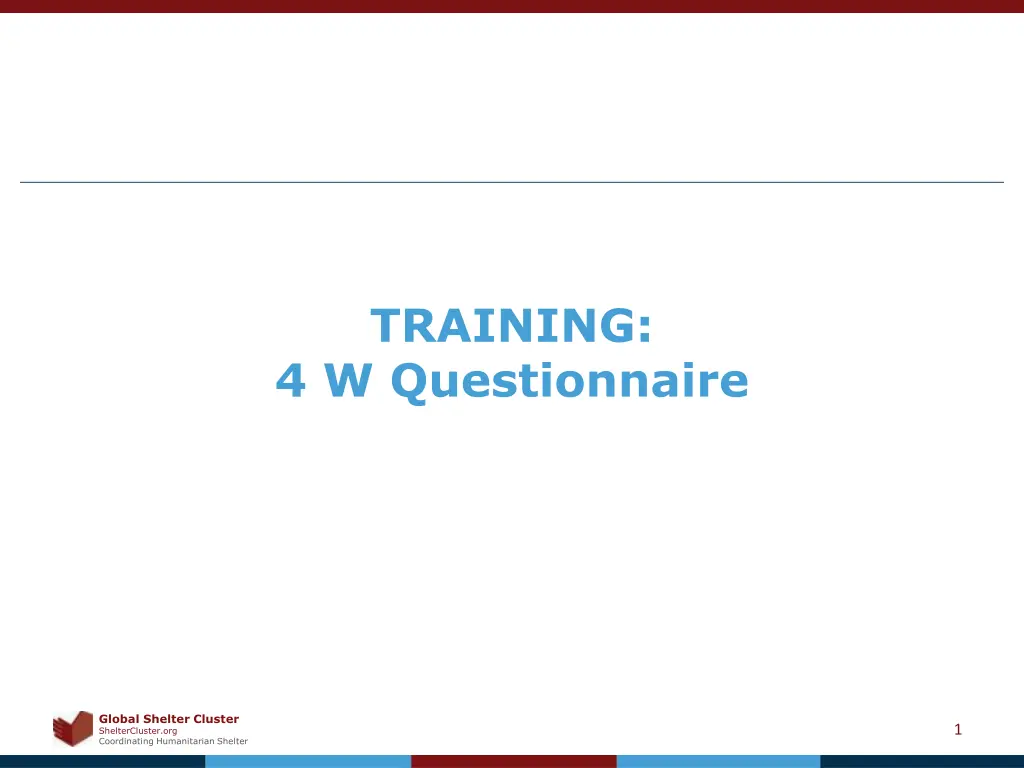 training 4 w questionnaire