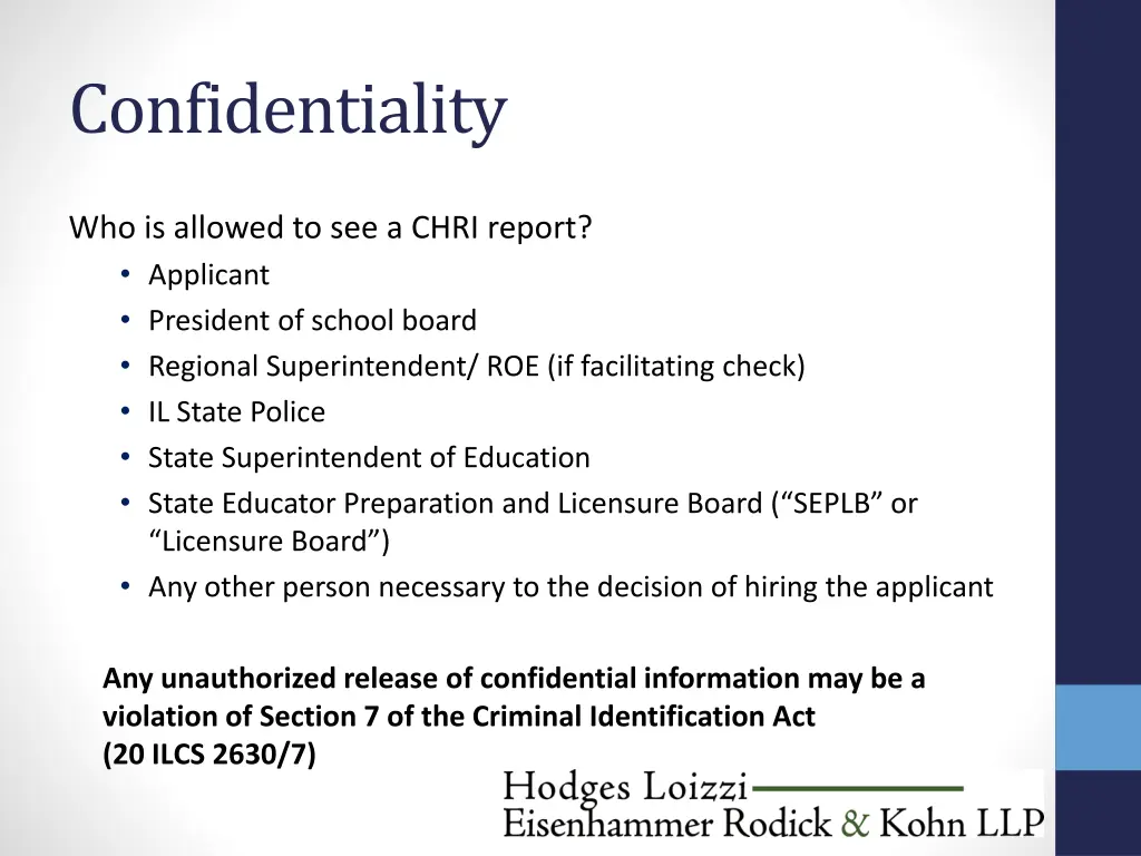 confidentiality