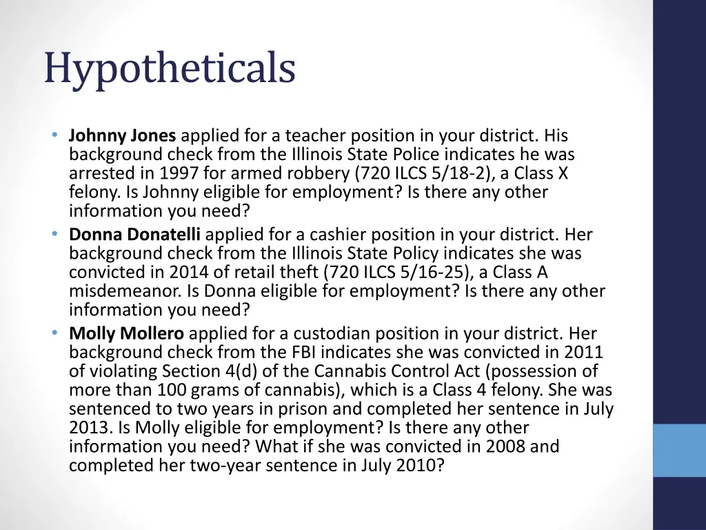 hypotheticals