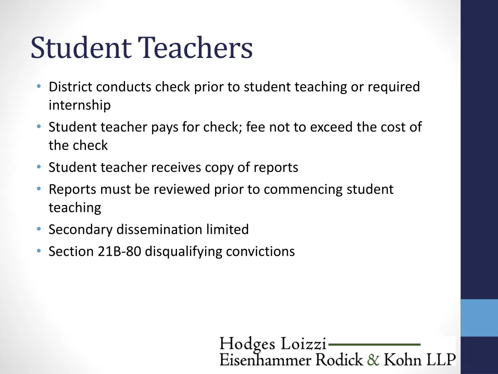 student teachers