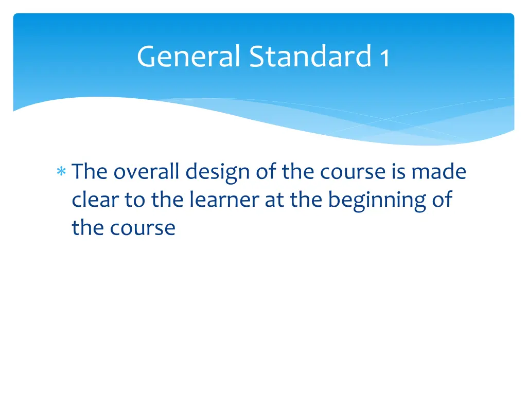 general standard 1
