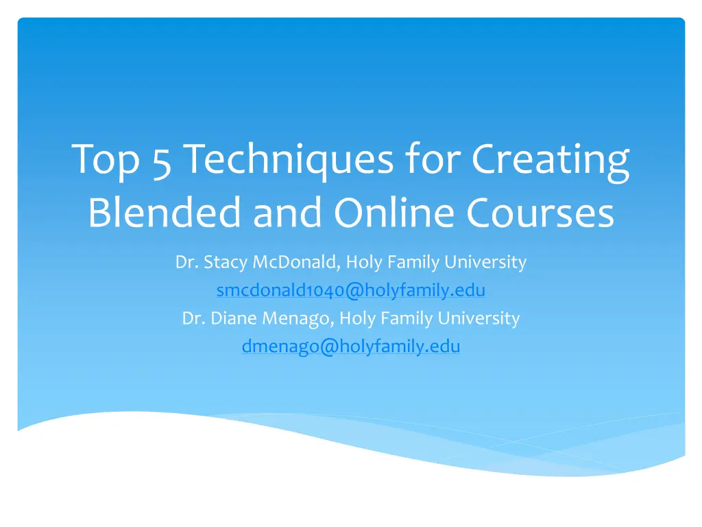 top 5 techniques for creating blended and online