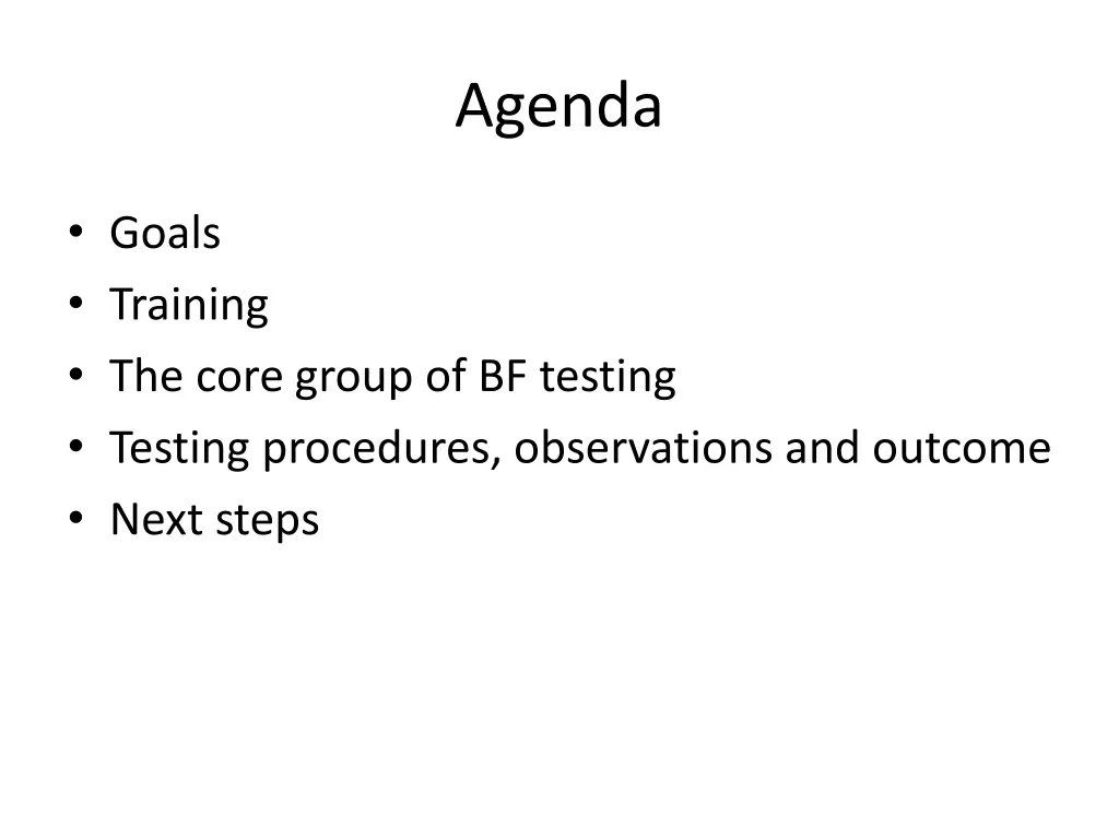 agenda