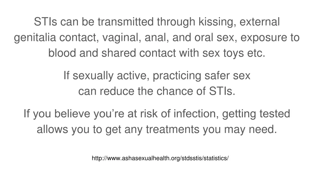 stis can be transmitted through kissing external