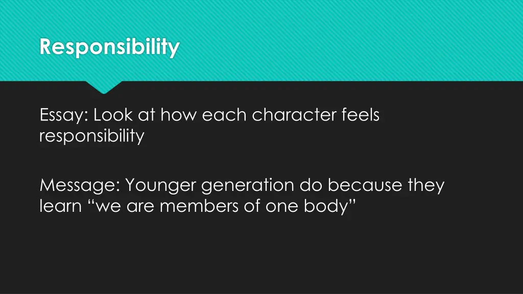 responsibility
