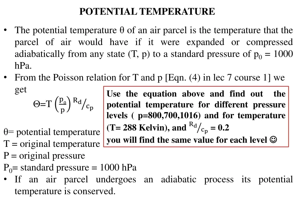 potential temperature