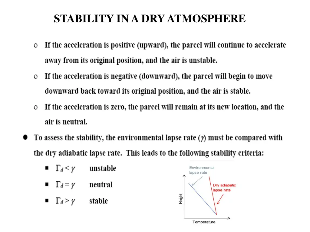 stability in a dry atmosphere 1