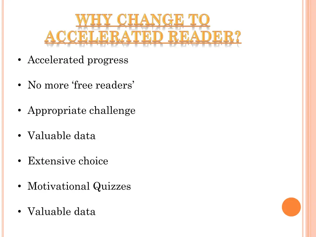 accelerated progress