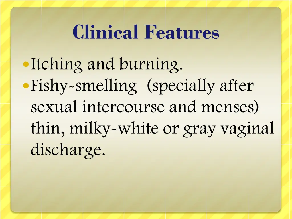 clinical features