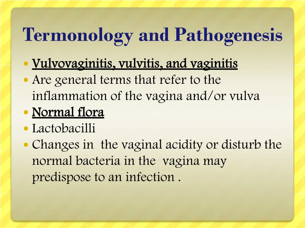 termonology and pathogenesis