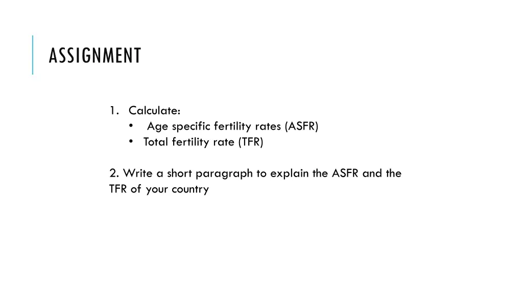 assignment