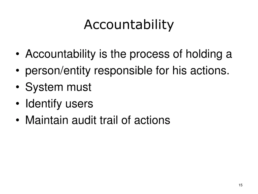 accountability
