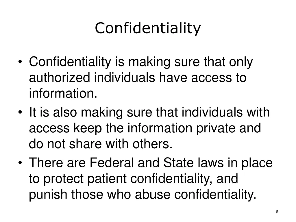 confidentiality