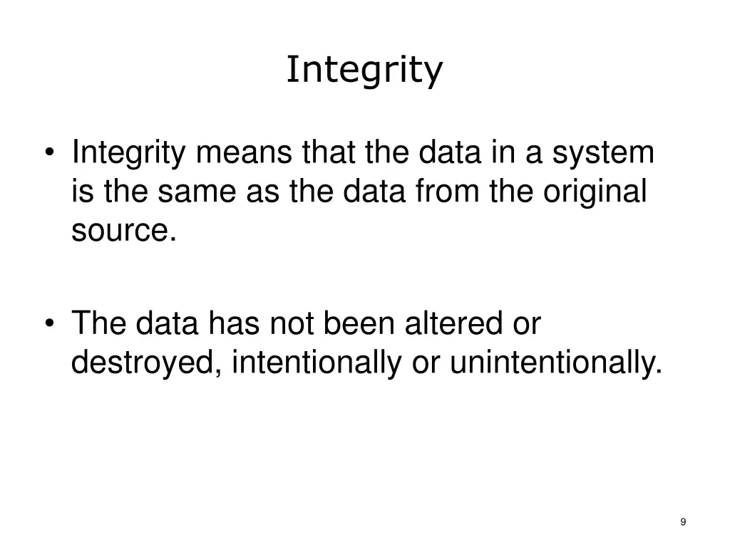 integrity
